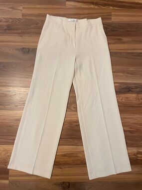 Max Mara Cream Tailored Straight-Leg Trousers – Made in Italy – Size 8 (US)